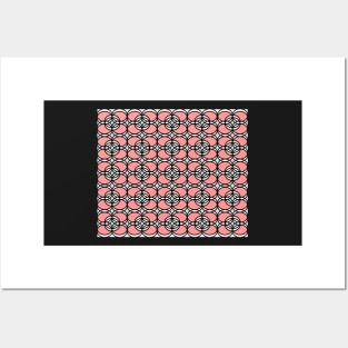 Abstract pattern - floral pink. Posters and Art